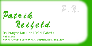 patrik neifeld business card